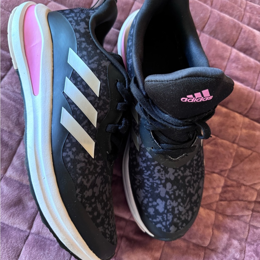 ADIDAS FORTARUN SPORT RUNNING LACE SHOES // size unisex big kids US 6.5